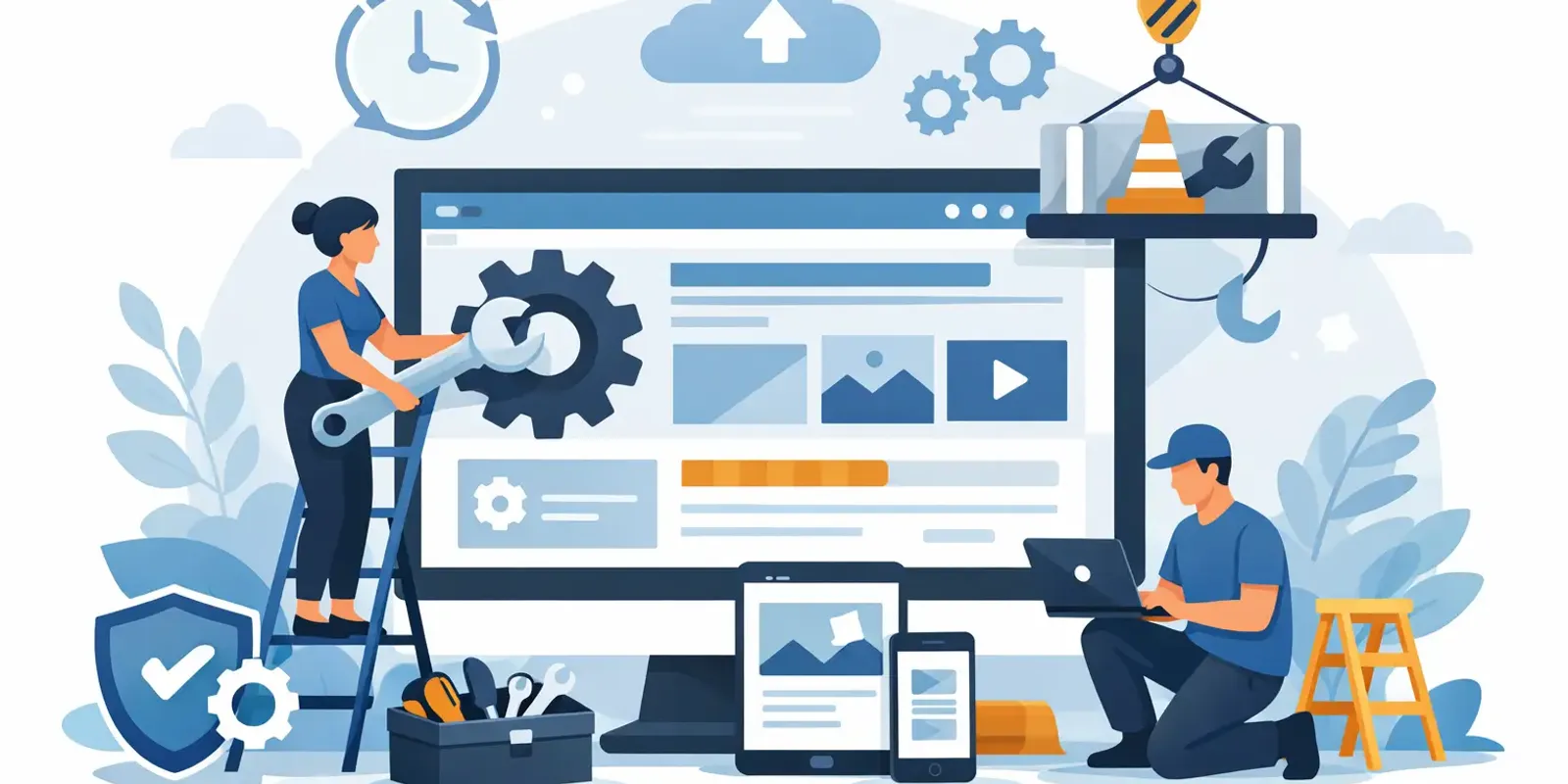 Illustration für den Artikel "Website Wartung für kleine Unternehmen"