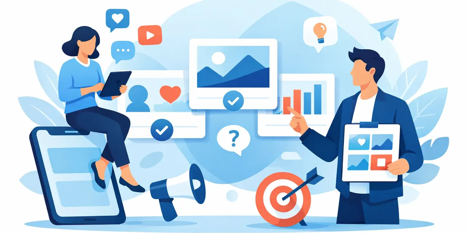 Eine Illustration für den Artikel "Welche Inhalte für Social Media passen wirklich?"