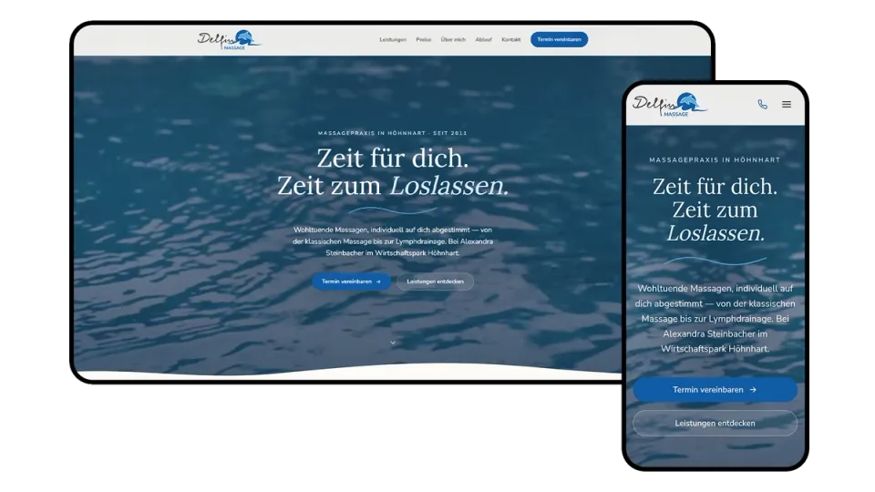 Delfin Massage Website