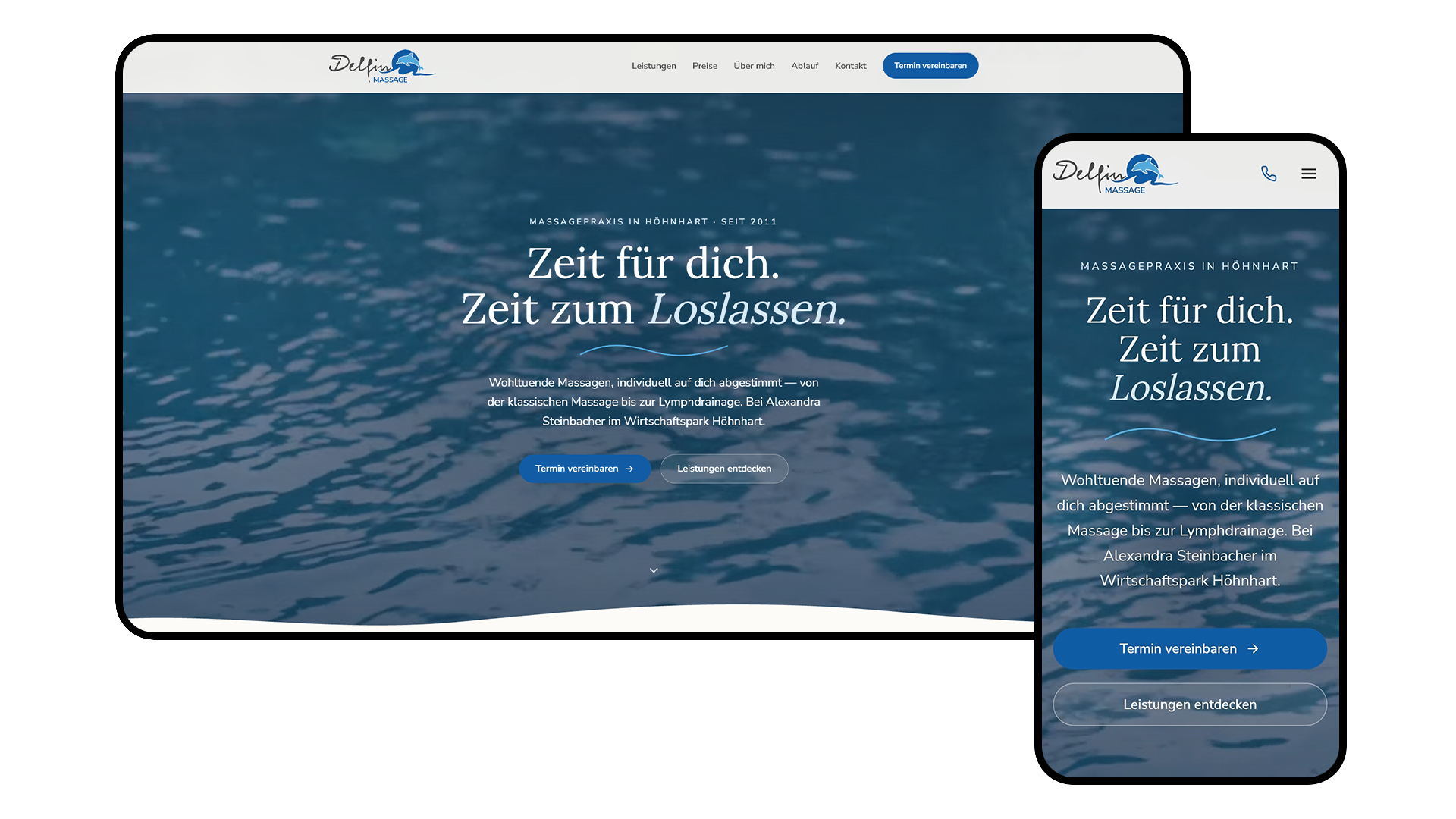 Delfin Massage Website