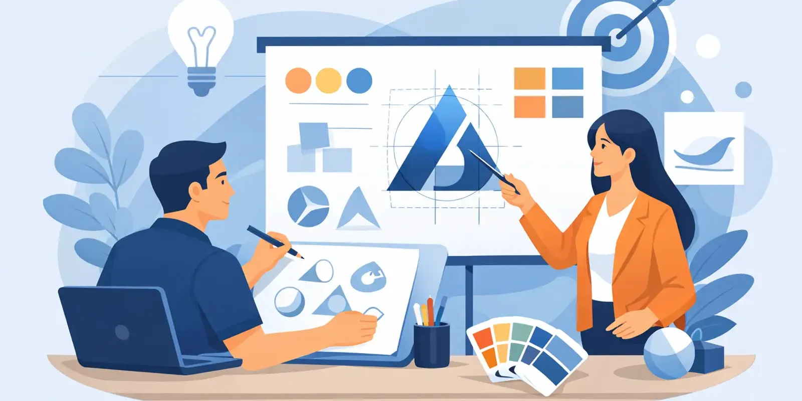 Illustration für den Artikel "Logo Design für Unternehmen richtig planen"