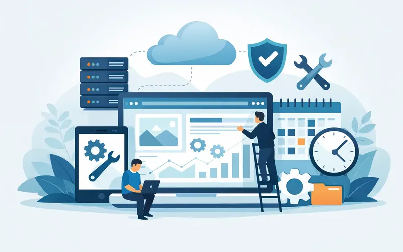 Illustration für den Artikel "Hosting und Wartung Website richtig planen"