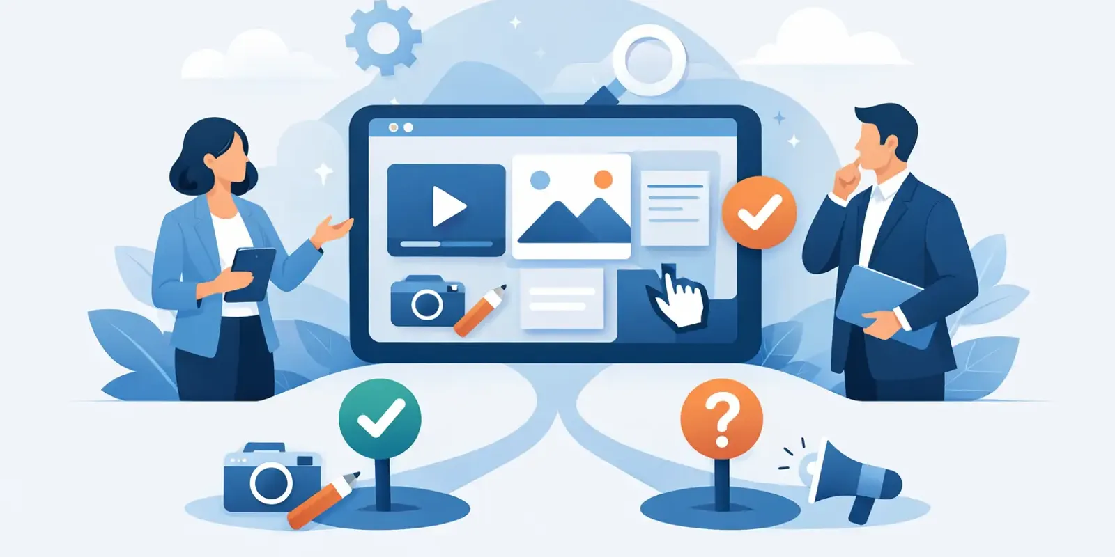 Illustration für den Artikel "Content Creation Agentur richtig wählen"