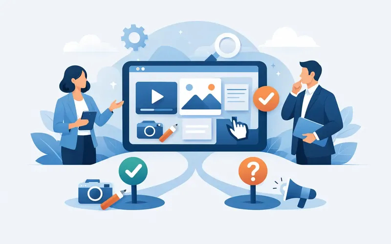 Illustration für den Artikel "Content Creation Agentur richtig wählen"