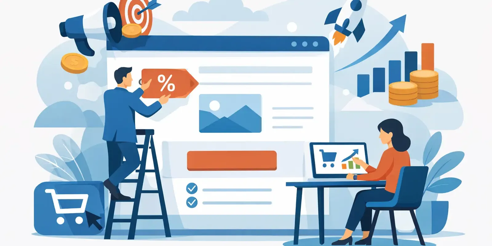 Illustration für den Artikel "Verkaufsstarke Landingpages für Angebote bauen"