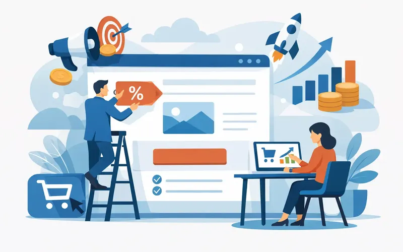 Illustration für den Artikel "Verkaufsstarke Landingpages für Angebote bauen"
