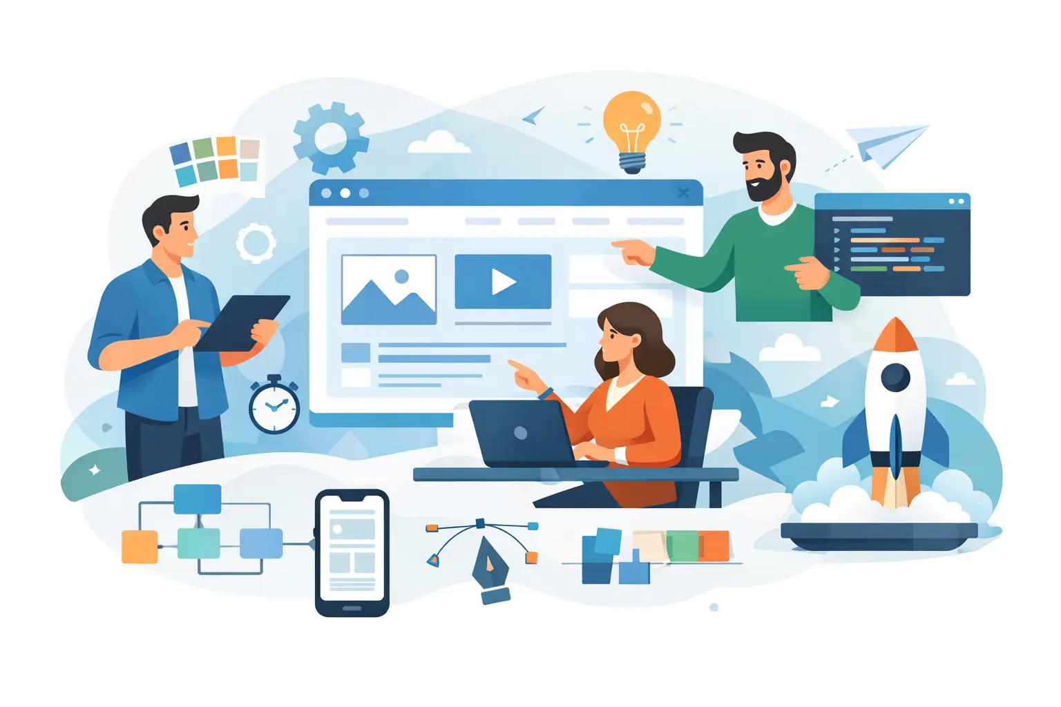 Illustration für den Artikel "Wie läuft ein Webdesign-Projekt ab?"