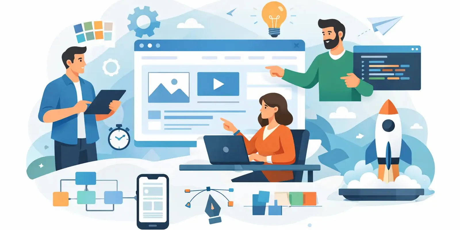 Illustration für den Artikel "Wie läuft ein Webdesign-Projekt ab?"