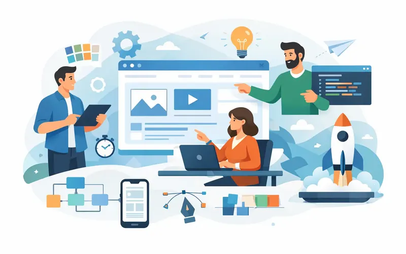 Illustration für den Artikel "Wie läuft ein Webdesign-Projekt ab?"