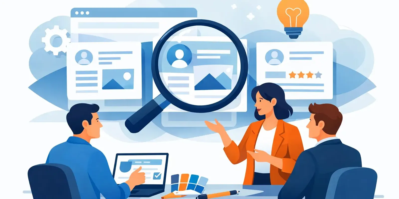 Illustration für den Artikel "Webdesign Agentur finden, die wirklich passt"