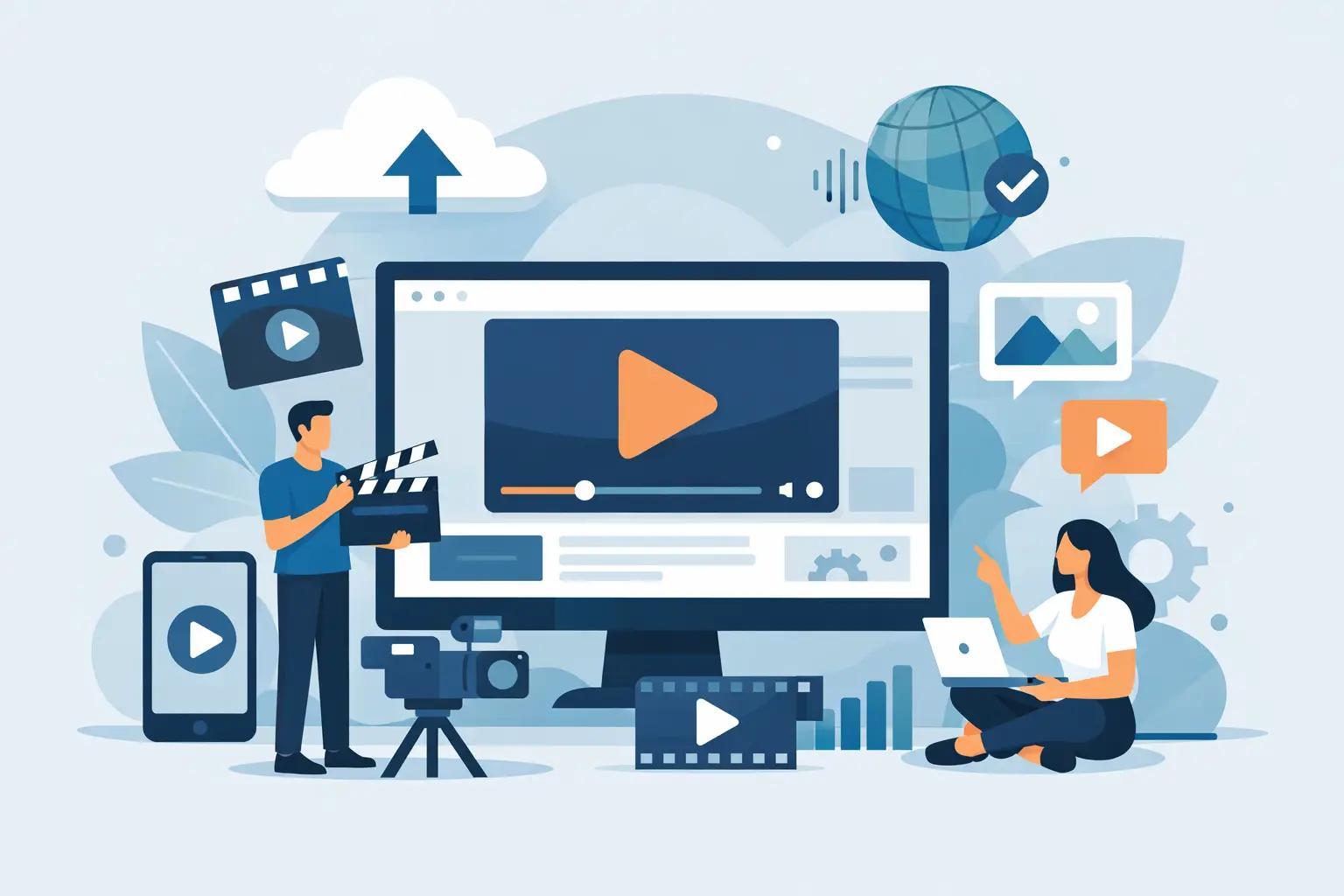 Illustration für den Artikel "Video Content für Websites richtig einsetzen"