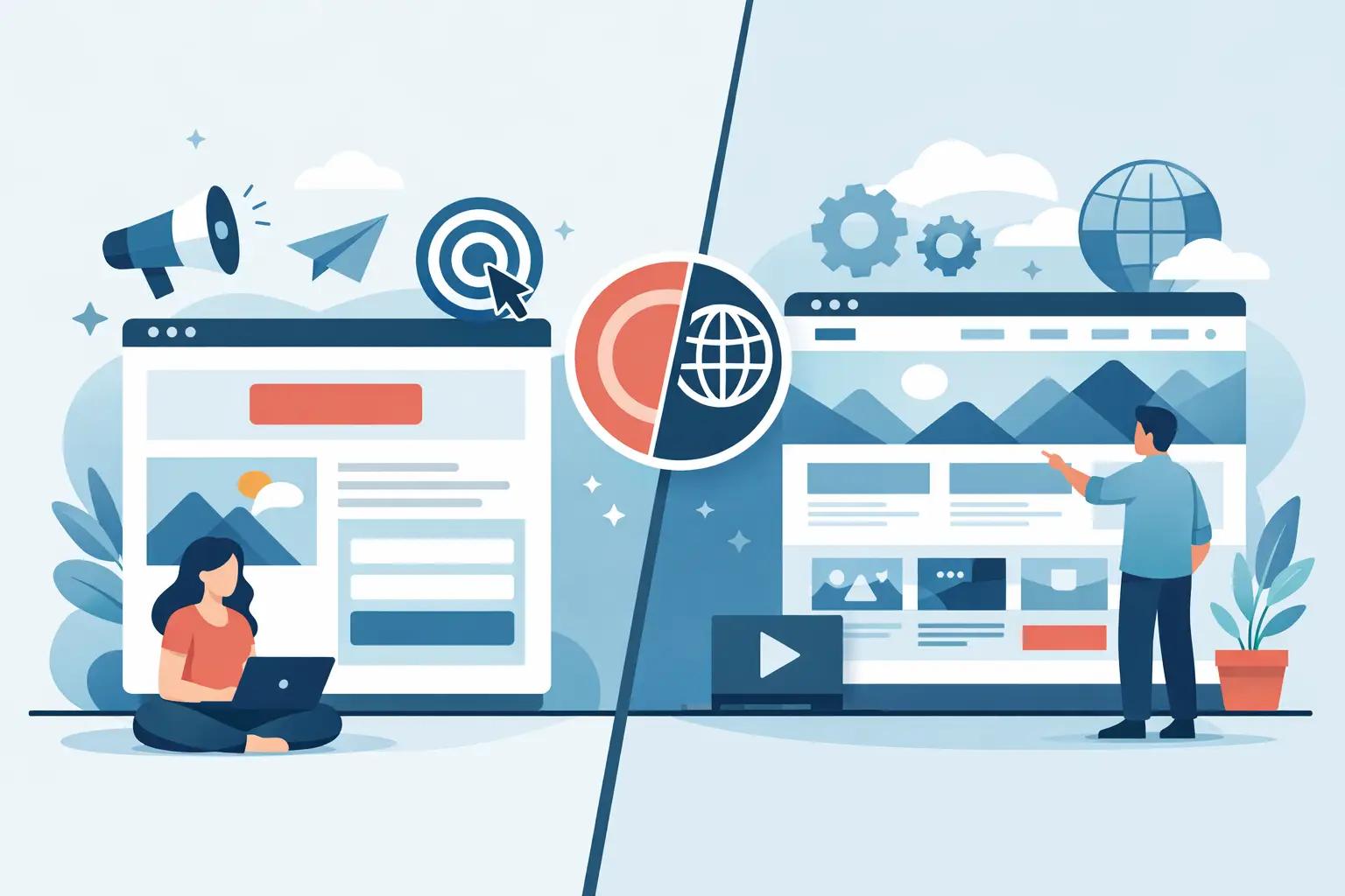 Landingpage oder Website: Der Unterschied