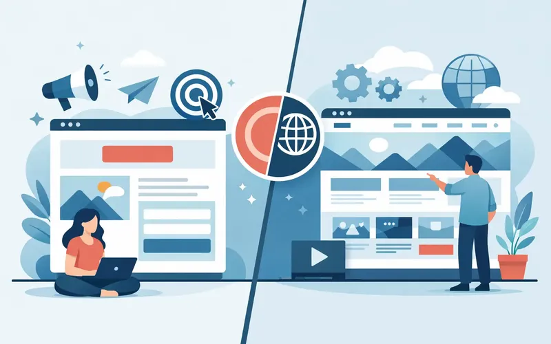 Landingpage oder Website: Der Unterschied