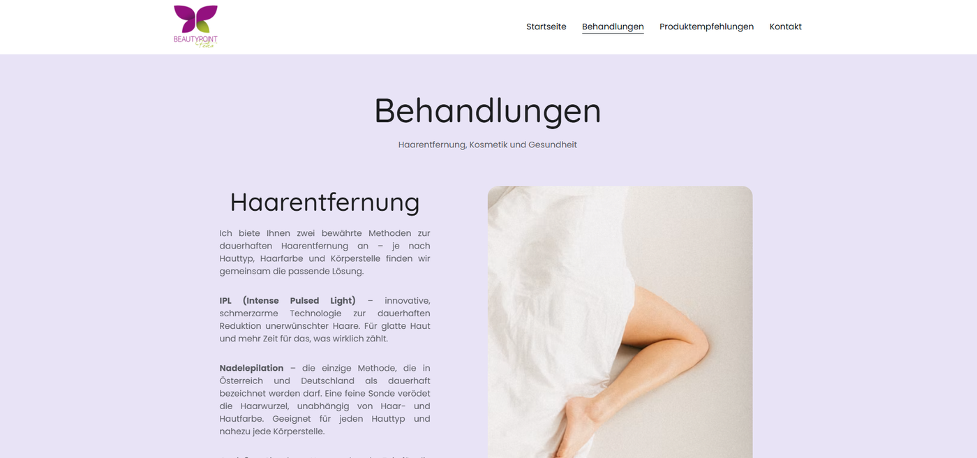 Die neue Behandlungsübersichtsseite