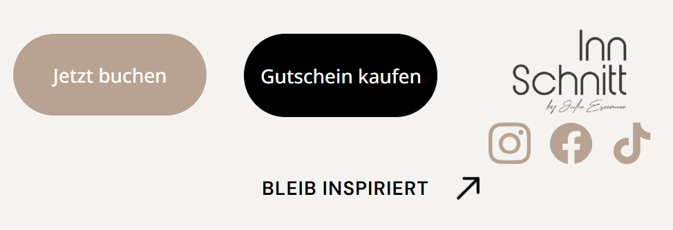 Buttons zur Buchungs-Seite und zum Gutschein kaufen
