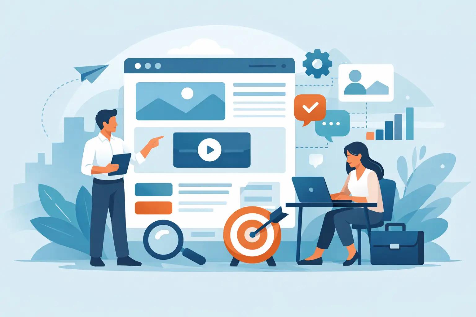 Illustration für den Artikel "Landingpage für Dienstleister Guide"
