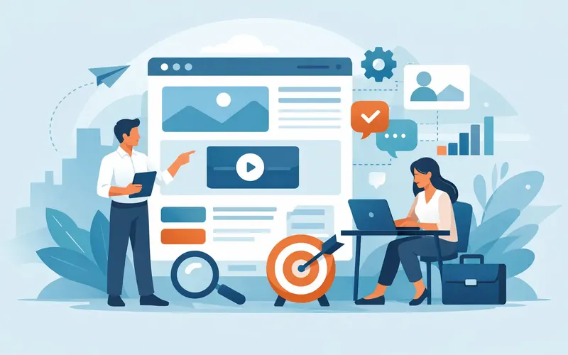 Illustration für den Artikel "Landingpage für Dienstleister Guide"