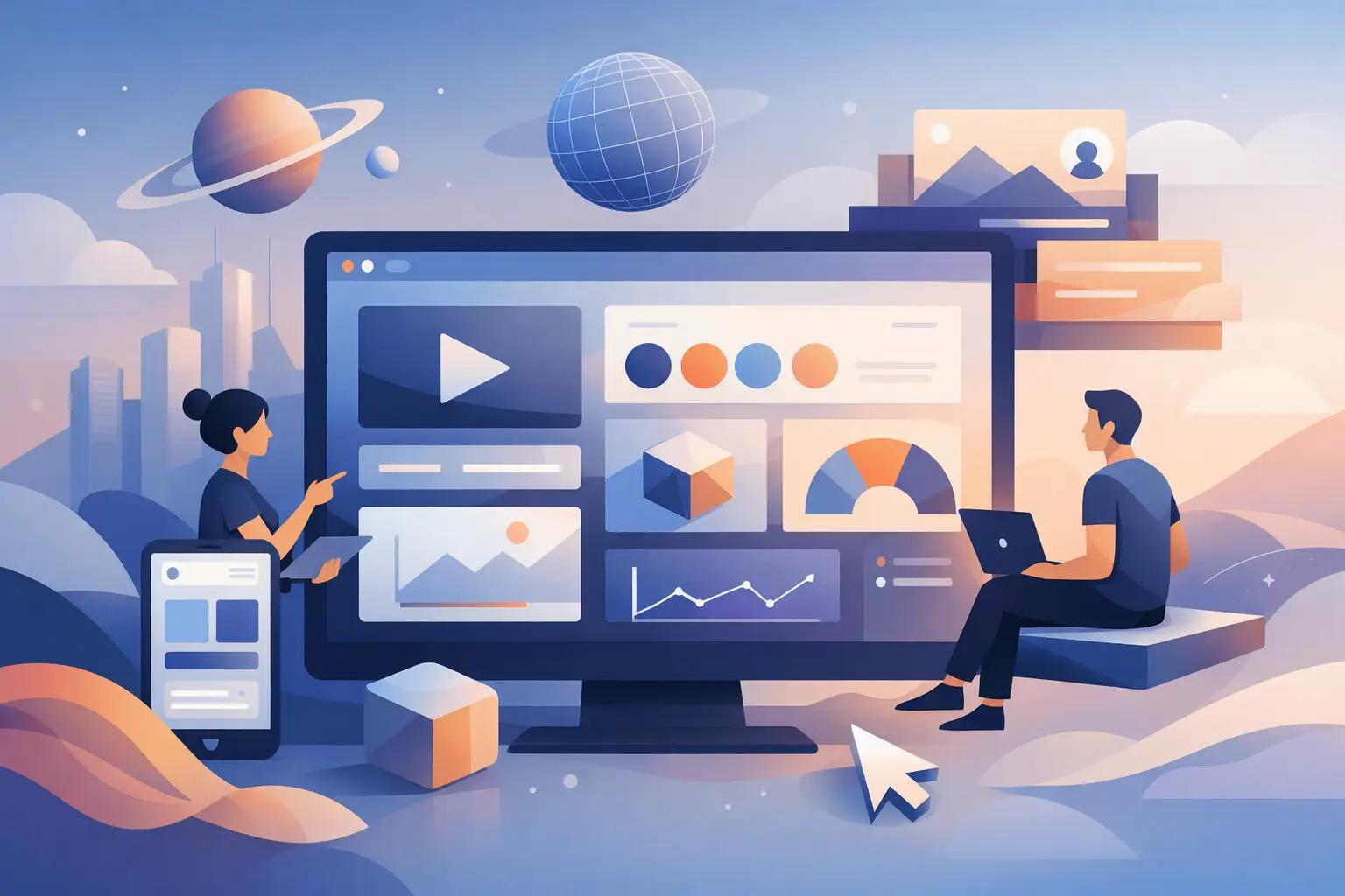 Illustration für den Artikel "Webdesign Trends 2026, die wirklich zählen"