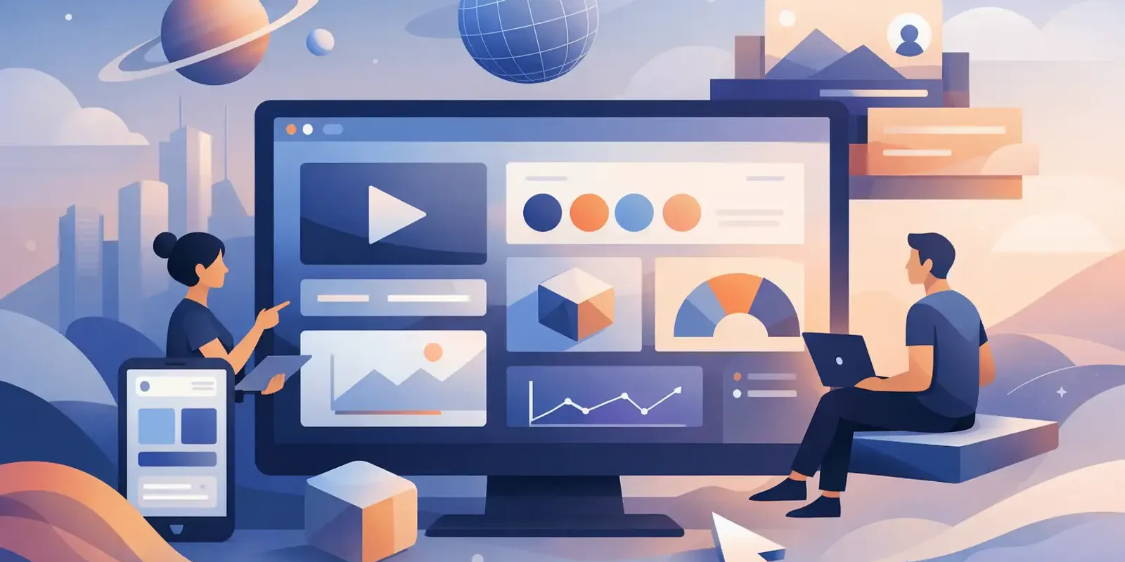 Illustration für den Artikel "Webdesign Trends 2026, die wirklich zählen"