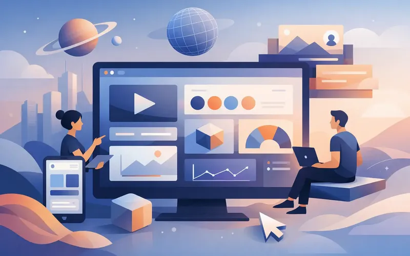 Illustration für den Artikel "Webdesign Trends 2026, die wirklich zählen"