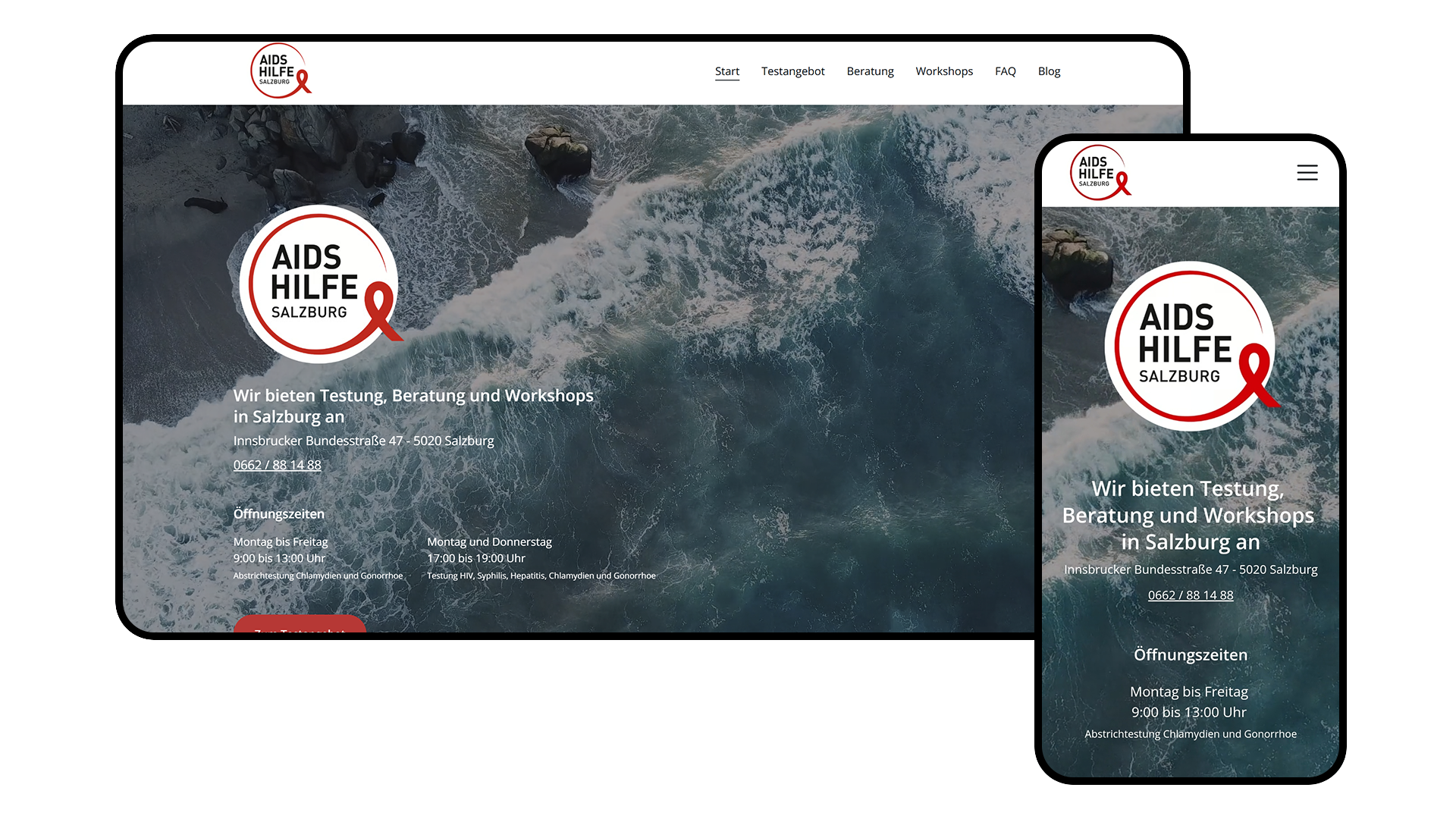 Website Aidshilfe Salzburg