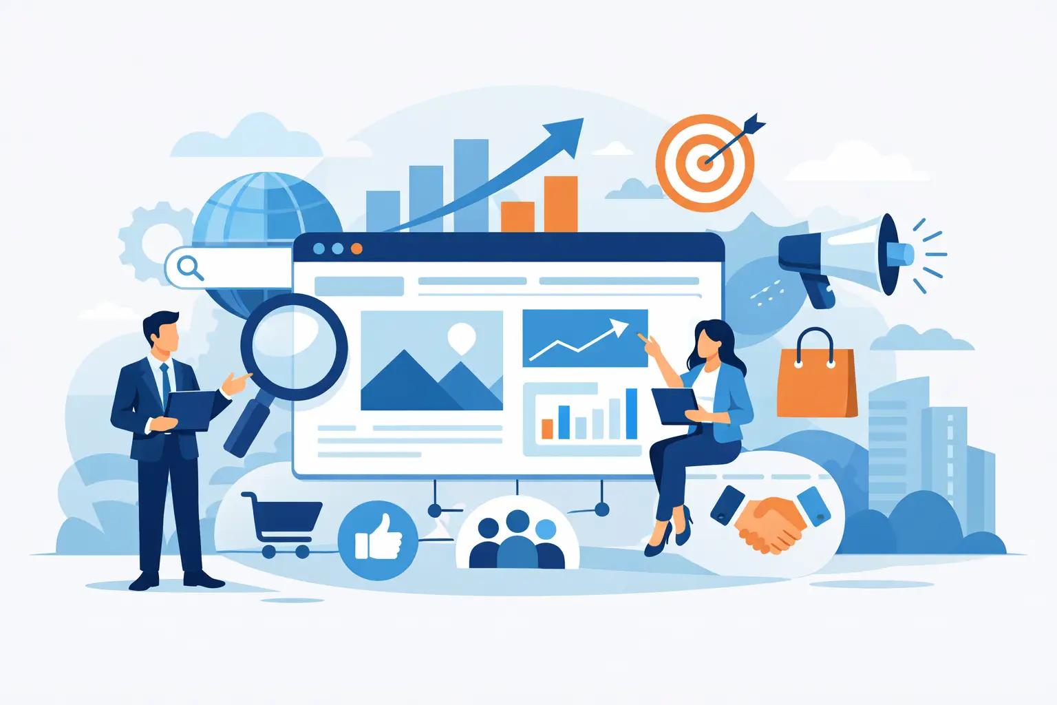 Illustration für Artikel "Warum braucht ein Unternehmen eine Website?"