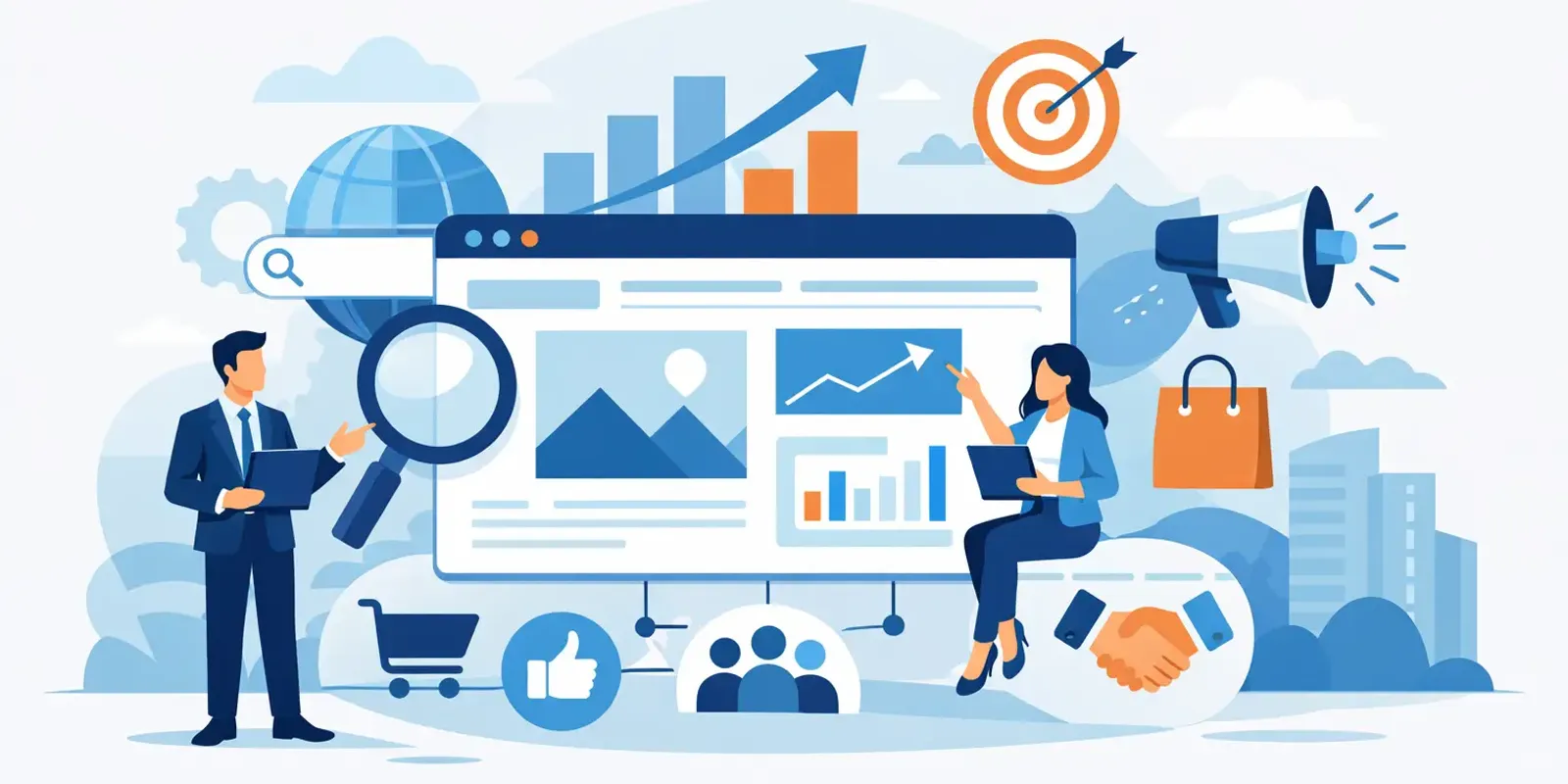Illustration für Artikel "Warum braucht ein Unternehmen eine Website?"