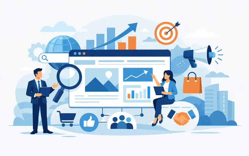 Illustration für Artikel "Warum braucht ein Unternehmen eine Website?"