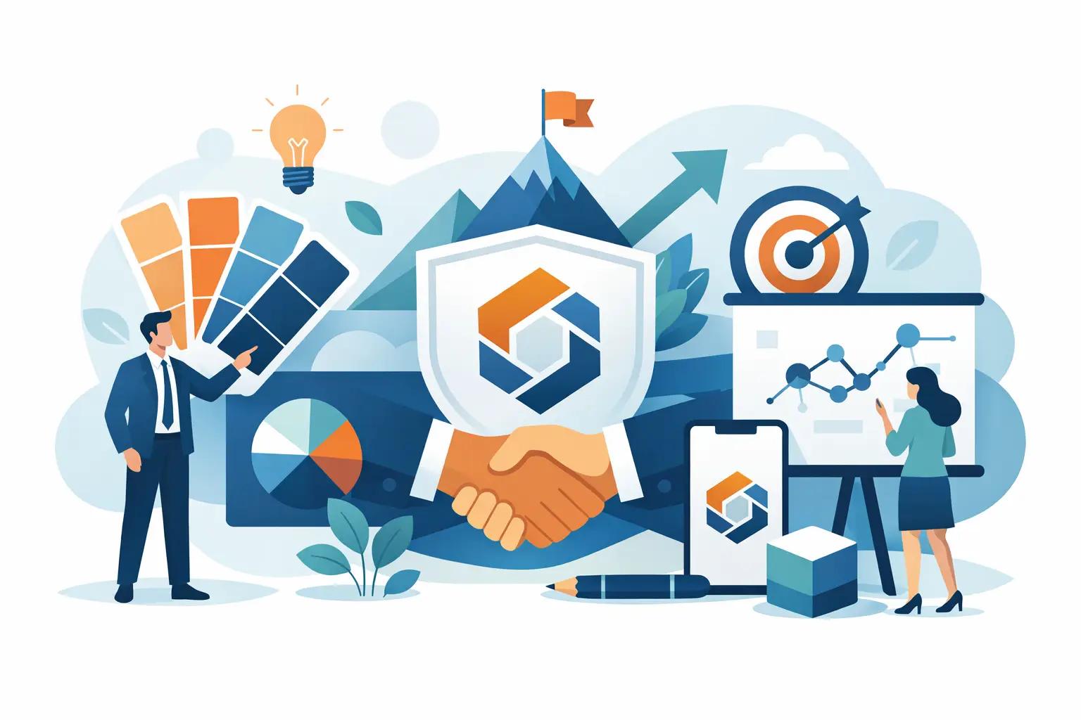 Illustration für Artikel "5 Gründe für Corporate Design"