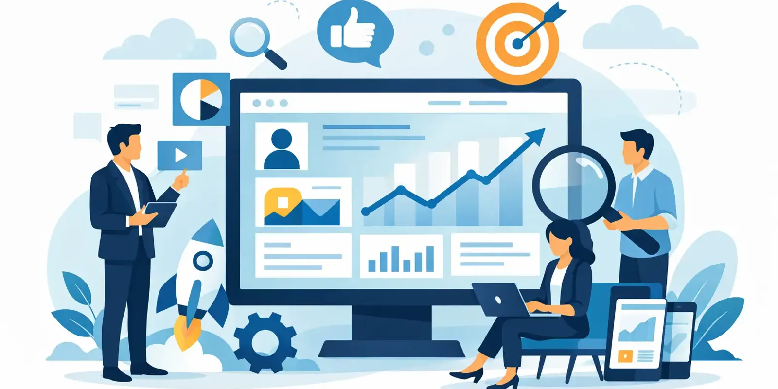 Illustration für den Artikel "Digitalen Außenauftritt professionell verbessern"