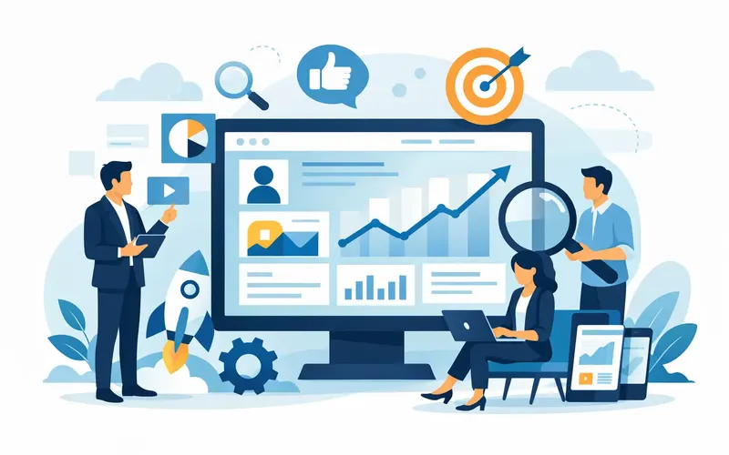Illustration für den Artikel "Digitalen Außenauftritt professionell verbessern"