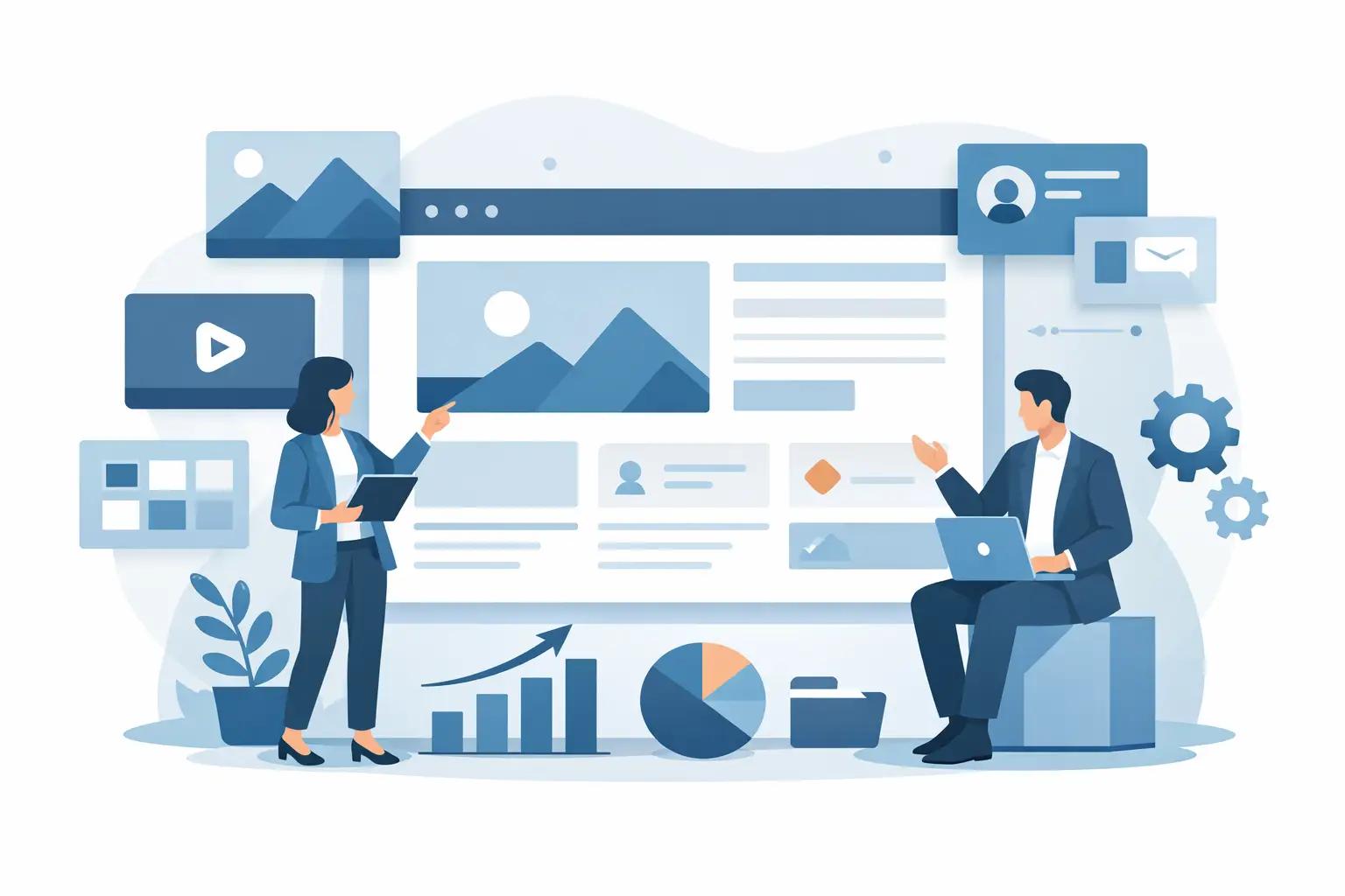 Illustration für den Artikel "Welche Seiten braucht eine Firmenwebsite?"