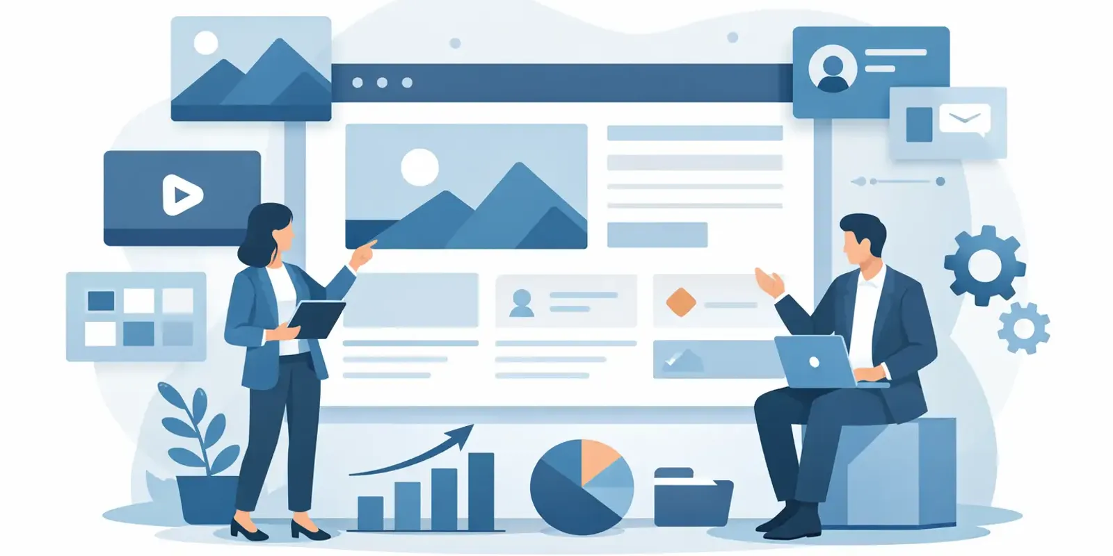 Illustration für den Artikel "Welche Seiten braucht eine Firmenwebsite?"