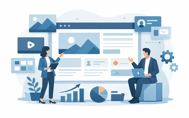 Illustration für den Artikel "Welche Seiten braucht eine Firmenwebsite?"