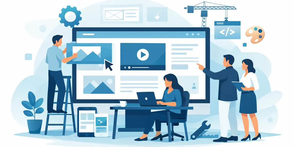 Professionelle Firmenwebsite erstellen lassen Illustration