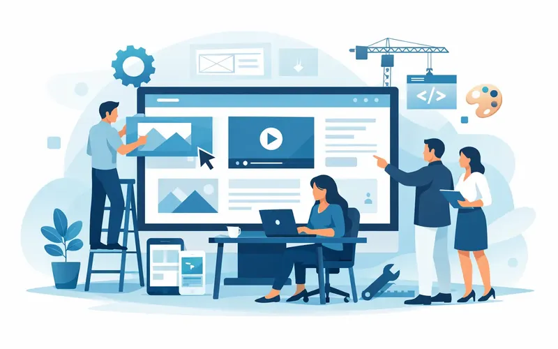 Professionelle Firmenwebsite erstellen lassen Illustration