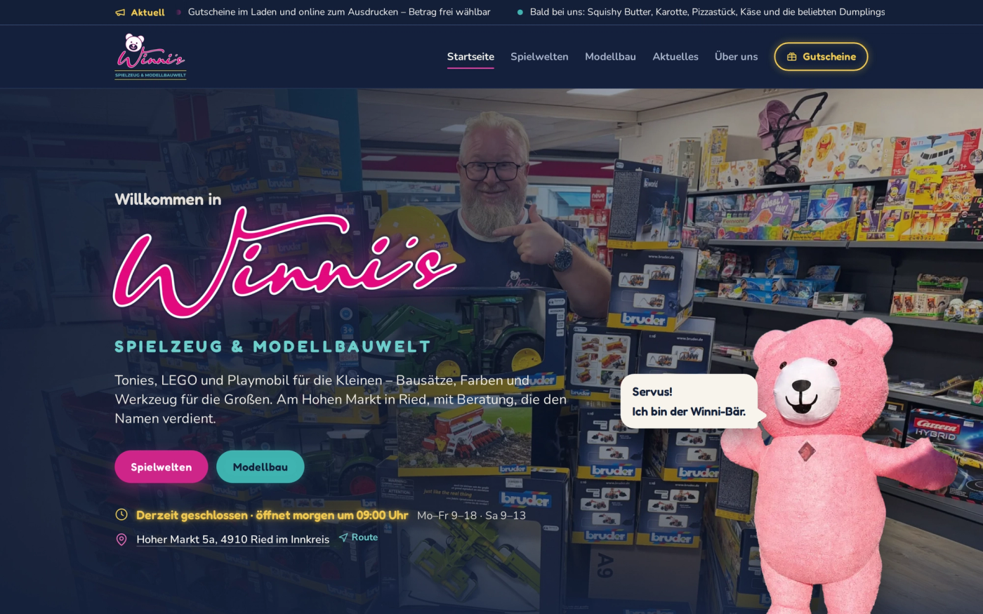 Desktop Ansicht Winnis Spielzeugwelt