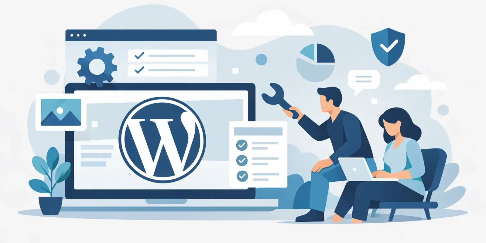 Illustration für Artikel "WordPress Betreuung Erfahrungen aus der Praxis"