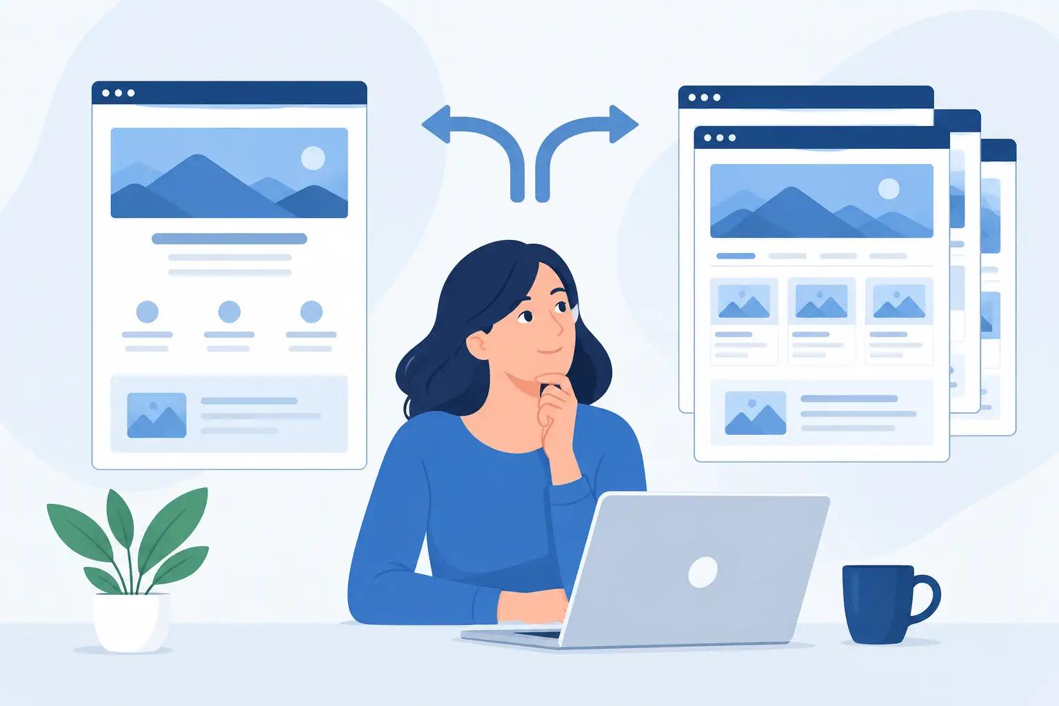 Onepager oder mehrseitige Website wählen?