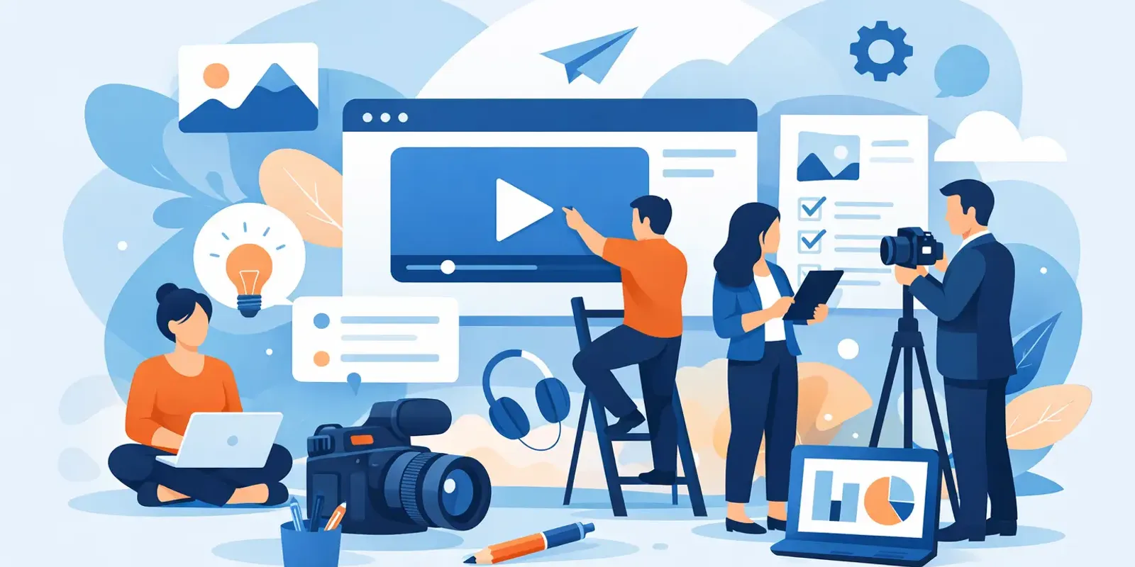 Illustration für den Artikel "Leitfaden für Content Produktion, die wirkt"