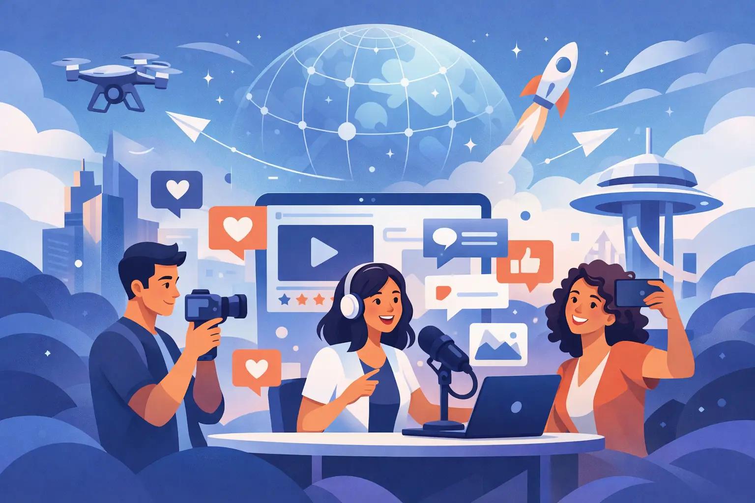 Illustration für den Artikel "Die Zukunft von UGC Marketing 2026"