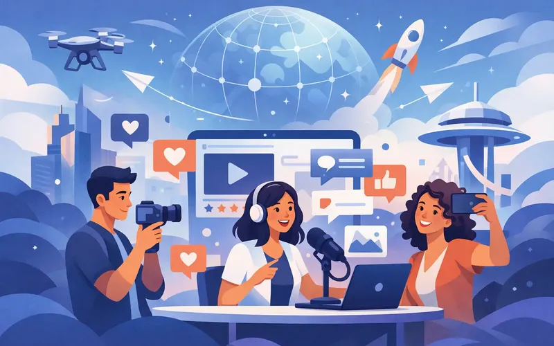 Illustration für den Artikel "Die Zukunft von UGC Marketing 2026"