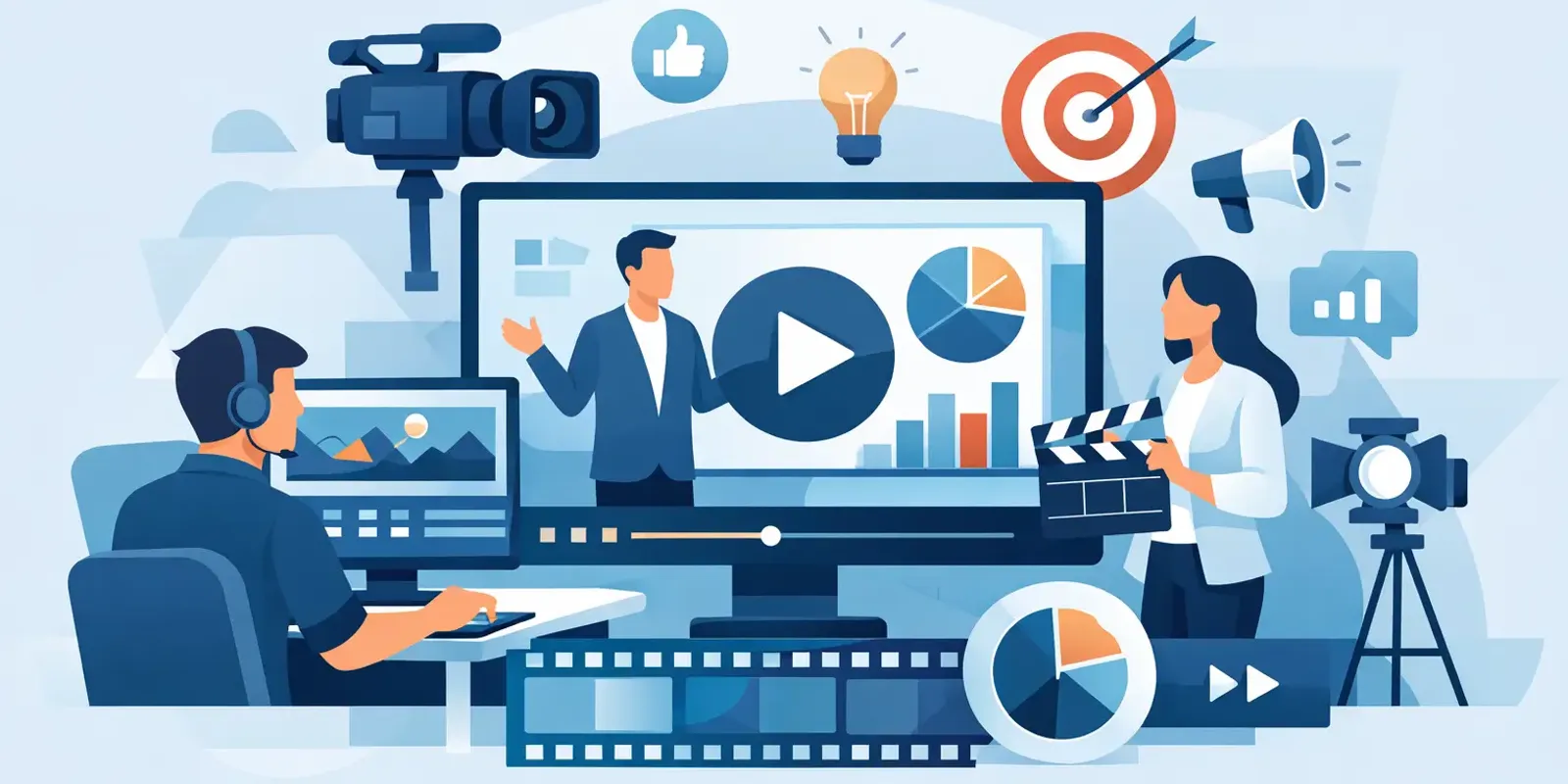 Illustration für den Artikel "Videoschnitt für Unternehmen, der wirkt"