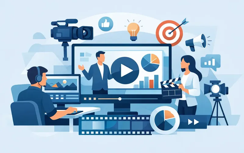 Illustration für den Artikel "Videoschnitt für Unternehmen, der wirkt"