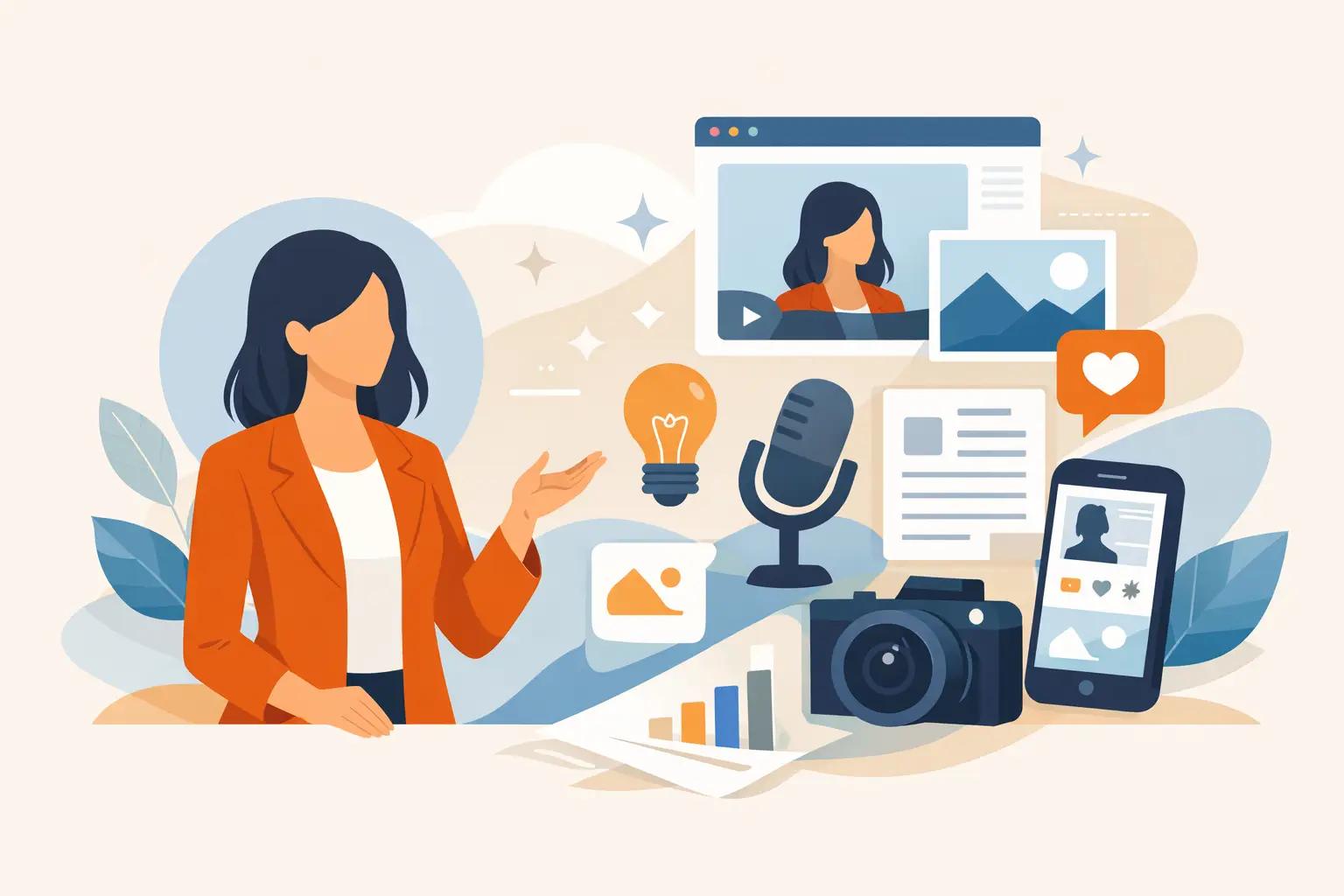 Illustration für Artikel "Die besten Inhalte für Personal Brands"
