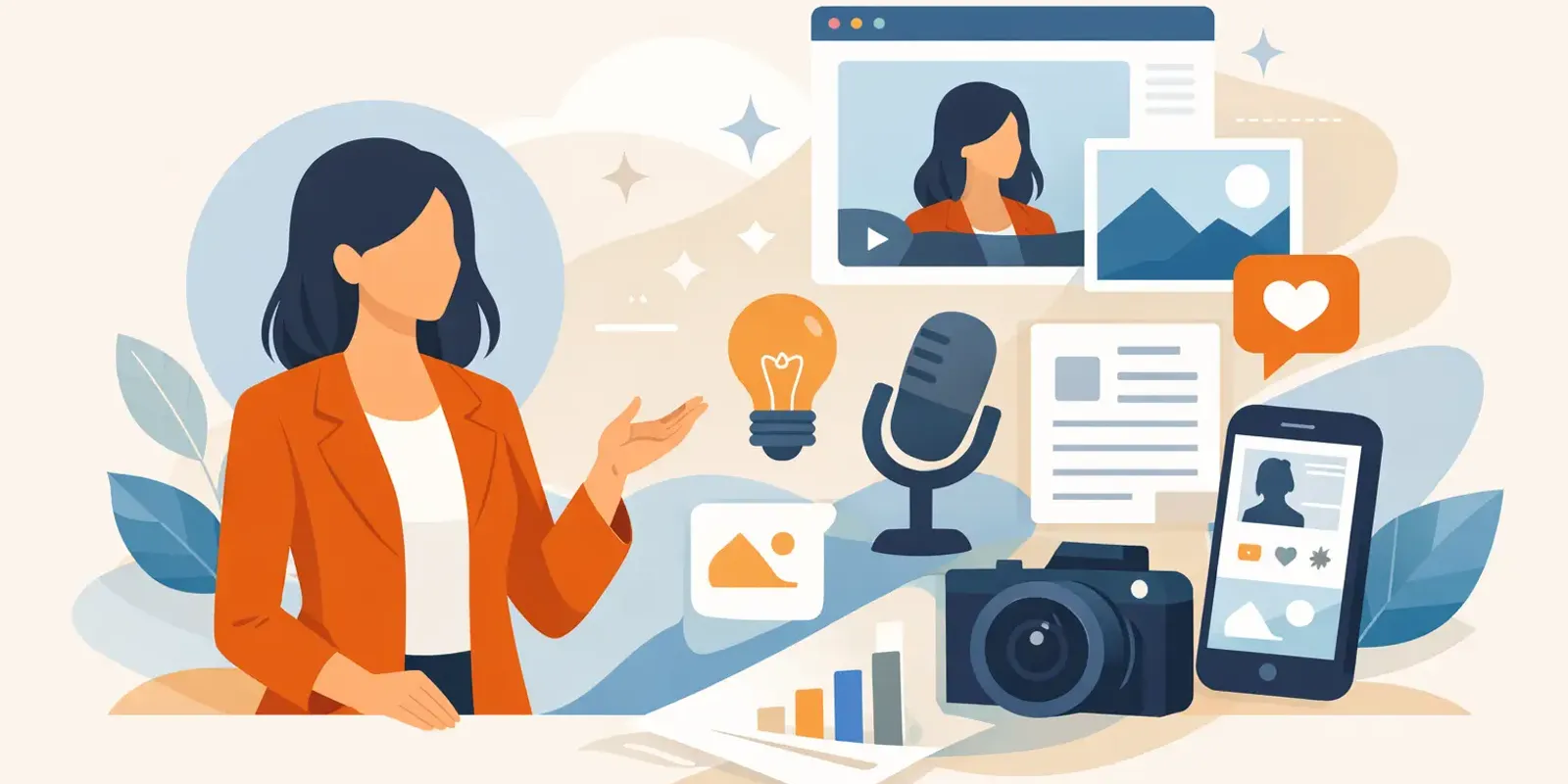 Illustration für Artikel "Die besten Inhalte für Personal Brands"