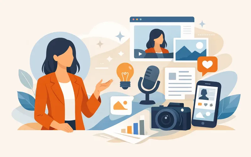 Illustration für Artikel "Die besten Inhalte für Personal Brands"