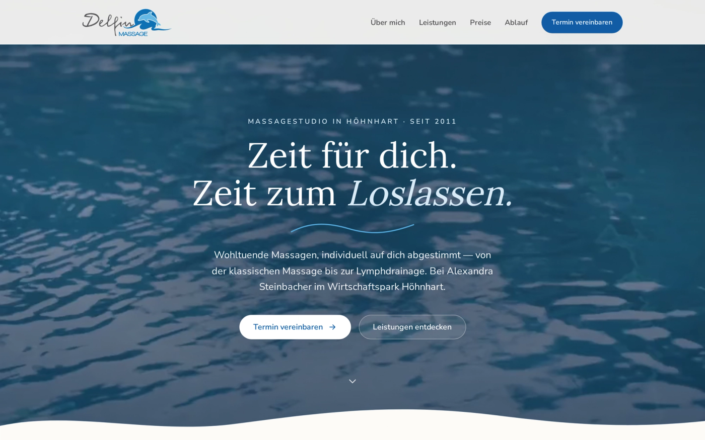 Startseite mit Hero