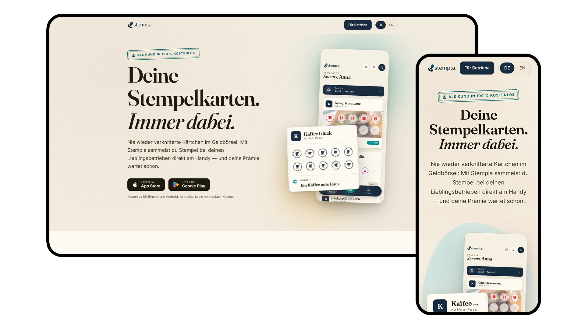 Stempla – Treue-App & Website