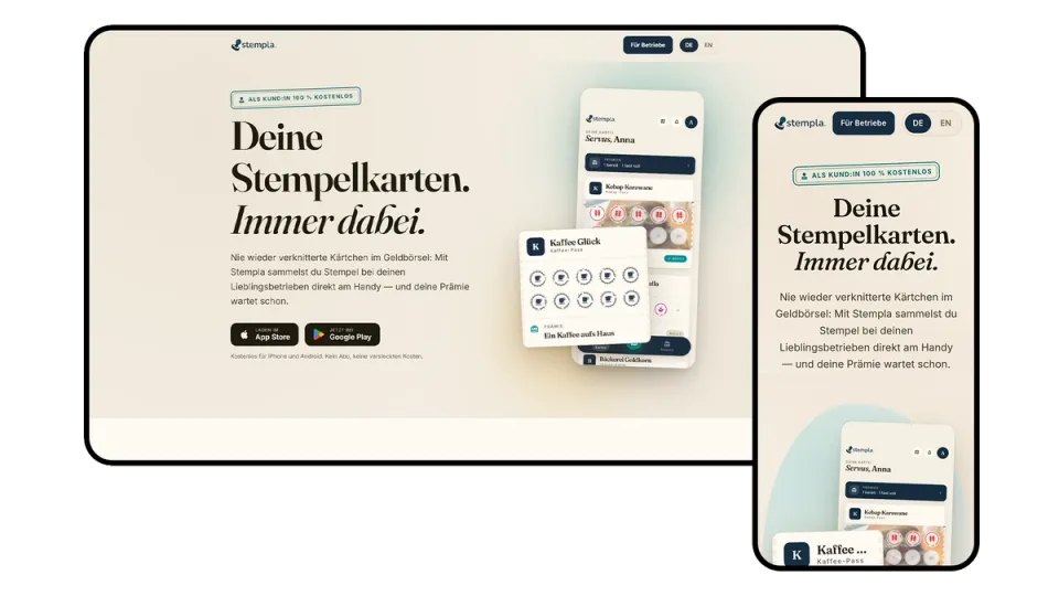Stempla – Treue-App & Website